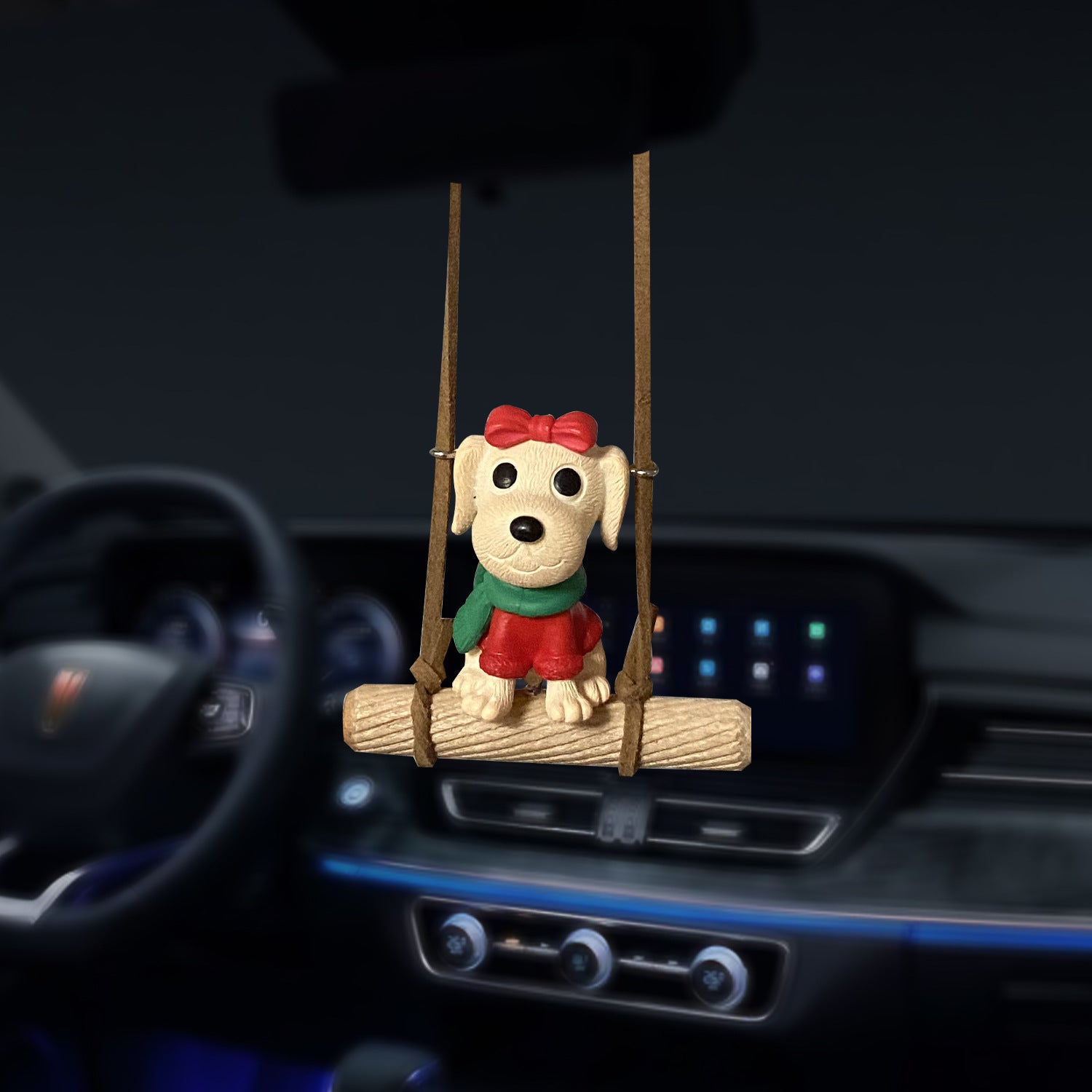 Wholesale Car Swing Puppy Car Rearview Mirror Decorative Pendant
